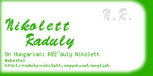 nikolett raduly business card